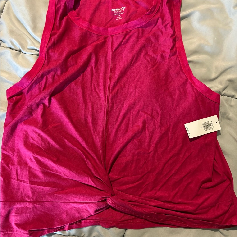 Old Navy Women's Fuchsia Twist-Front Tank Top